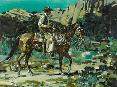 Canyon Moon by Ross Stefan, oil on canvas, sold Jul 2014