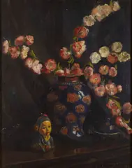 Dorothy A. Keyes, Cherry blossoms, oil on canvas