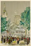 Maurice Utrillo, Pour le Bal de l' A.A.A.A. (F. 7), 1925, Color lithograph on wove paper, before the lettering