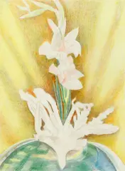 Gladiolas by Joseph Stella, circa 1920, colored pencils and pencil on paper, offered Nov 2014