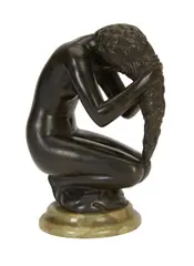 Venus Anadyomene by Paul Manship, 1924, bronze with brown patina, sold Nov 2014