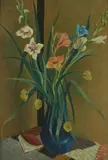 Preston Dickinson, Flowers in Vase, circa 1924, oil on canvas