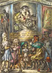 Reginald Marsh, Off to the Movies, Love Affair is Playing!, watercolor and gouache on paper