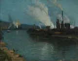 Aaron Harry Gorson, Steel Mills, oil on canvas