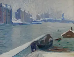 Leon Kroll, Paris, Flooding of the Seine, circa 1910, oil on canvas