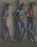 Moses Soyer, Three Ballerinas, oil on canvas