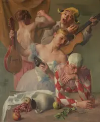 Robert Brackman, Festival in Costume, oil on canvas
