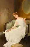 William Worcester Churchill, The White Slipper, oil on canvas
