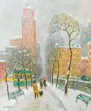 Guy Carleton Wiggins, A walk along the park
