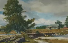 Ogden Pleissner, Vermont, watercolor and pencil on paper
