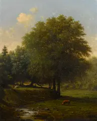 Cattle in a Landscape by Martin Johnson Heade, oil on canvas, offered Nov 2014