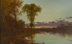 Twilight by Jervis McEntee, 1862, oil on canvas, sold Nov 2014