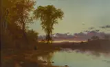 Jervis McEntee, Twilight, 1862, oil on canvas