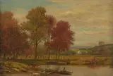 Aaron Draper Shattuck, Autumn Landscape with Lake