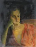 Joseph Delaney, Portrait of Olivia Wyndham, oil on canvas