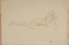 Alberto Vargas, Cocktail Hour, April, Eh-Ehh!!!, pencil and colored pencil on tracing paper