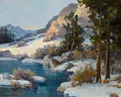 Winter, High Sierras by Jack Wilkinson Smith, oil on canvas, sold Nov 2014