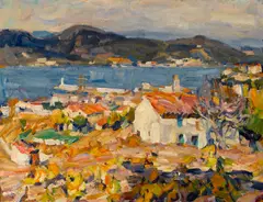 Euphemia Charleton Fortune, Sunny morning, St. Tropez, circa 1924-1926, oil on panel
