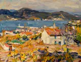 Euphemia Charleton Fortune, Sunny morning, St. Tropez, circa 1924-1926, oil on panel