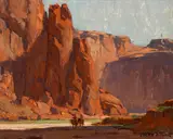 Arizona canyon (Canyon de Chelly) by Edgar Alwin Payne, oil on canvas, sold Nov 2014