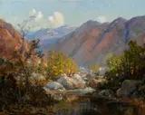 J. Bond Francisco, Creek scene, Matilija Hot Springs, oil on canvas