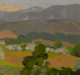 Rolling hills of splendor by Franz Bischoff, oil on board, sold Nov 2014
