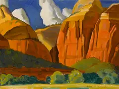 Ross Dickinson, Mountains of Zion, oil on canvas