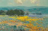 California wildflowers by Granville Redmond, oil on canvas, sold Nov 2014