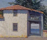 M. Evelyn McCormick, Custom House, Monterey, oil on canvas