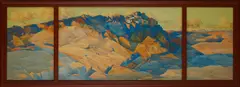Francis J. McComas, Cliff dwellings, watercolor on paper