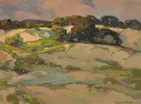 Monterey dunes by Franz Bischoff, oil on board, sold Nov 2014