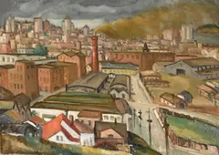 Rinaldo Cuneo, San Francisco tall and proud, oil on masonite