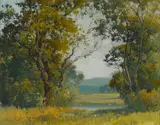 Percy Gray, Marin County view, oil on canvas