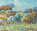 Rockridge autumn by Maurice Braun, oil on canvas, sold Nov 2014