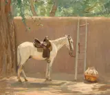Bert Geer Phillips, Indian pony in a Taos courtyard