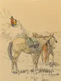 Elling William Gollings, Two Indians scouting with two horses