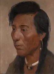 Young Indian by Eanger Irving Couse, oil on canvas, sold Nov 2014