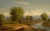 Harvey O. Young, Tuolumne River, 1869, oil on canvas