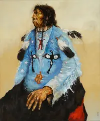 Ghost Dancer, Arapaho by Paul Pletka, acrylic on canvas, sold Nov 2014