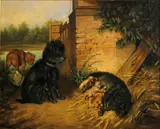 Eduard Kletschka, The deluded husband, oil on board