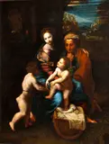 called Raphael Raffaello Sanzio, The Holy Family (La Perla), oil on canvas