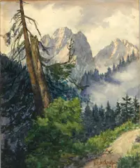 William Franklin Jackson, Sierra view, watercolor on paper