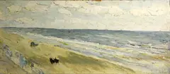 Joseph Raphael, Coastal view, oil on panel