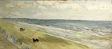 Joseph Raphael, Coastal view, oil on panel