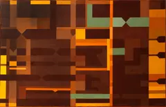 Florence Arnold, Orange Accent, 1960, oil on canvas