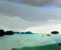 Deborah Garber, Warm Front, 1985, acrylic on canvas