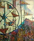 Evelyn Kane, Untitled (Circus), acrylic on board