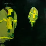 Timothy Lynn, Firemen in Green, 1994, acrylic on canvas