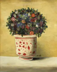 Andre Segovia, Vase de Fleurs, oil on canvas