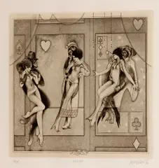 Cotillion, from Eros Errant by Milton Avery, 1982, Etching and engraving on wove paper, sold Nov 2014